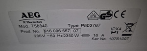 Сушильная машина Electrolux/Aeg T58840 7кг (5 фото из 5)