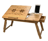 Бамбуковый складывающийся столик для ноутбука