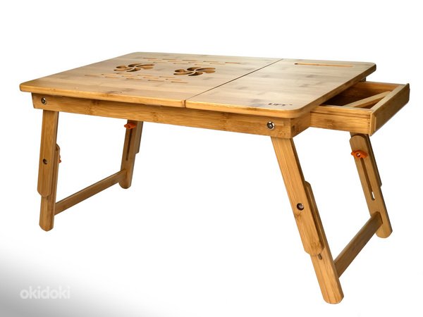 Бамбуковый складывающийся столик для ноутбука (фото #5)