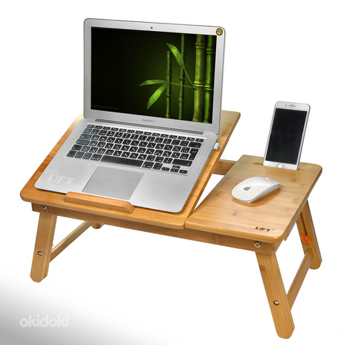 Бамбуковый складывающийся столик для ноутбука (фото #7)