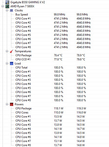 Ryzen 7 5800x + Gigabyte B550 Gaming X V2 (4 foto / 5)