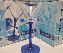 Sinise jalaga Luminarc Martini klaasid 12 tk