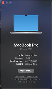 MacBook Pro 16" M1 16/512 Space Grey EN/RU (8 foto / 9)