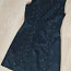 Черное платье с искусственной кожей (фото #1)