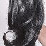 Парик накладной хвост черный (фото #1)