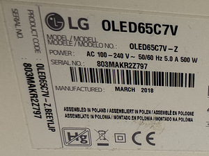 LG C7 65" OLED Smart TV (3 foto / 4)
