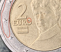 2 евро с дефектом