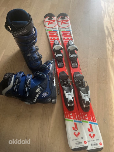 Детский комплект горных лыж Rossignol (фото #1)