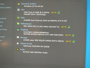 I5-4460/H81M/8GB RAM/SSD 240GB/GeForce GTX 1060 6GB (2 foto / 9)