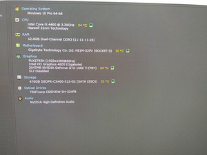 Intel I5-4460/H81M/12GB RAM/SSD 512GB/GeForce GTX 1660Ti 6GB (2 foto / 10)