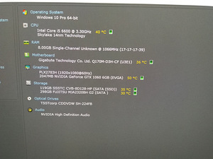 I5-6600/Q170M/8GB RAM/SSD 128GB/HDD 320GB/GTX 1060 6GB (2 foto / 9)