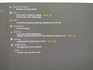 I5-10400F/H470/16GB RAM/SSD 512GB/GeForce RTX 3060 12GB (2 foto / 10)