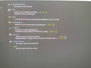 I5-6600/H270/16GB RAM/SSD 128GB/HDD 320GB/RTX 3060TI 8GB (2 foto / 10)