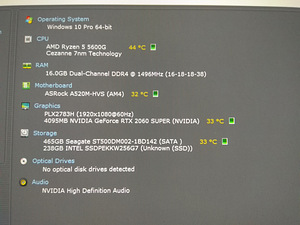 Ryzen 5 5600G/A520M/16GB RAM/SSD 256G/HDD 500G/RTX 2060S 8GB (2 foto / 9)