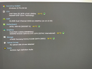 Xeon E5-2680/X99/32GB RAM/SSD 512GB/GTX 1070 8GB (2 foto / 10)