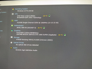 Xeon E5-2630v4/X99/16GB RAM/SSD 512GB/GTX 1660S 6GB (2 foto / 10)