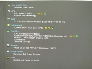 Ryzen 5 7600X/B650I/32GB RAM/SSD 1000GB/RTX 3070 OC 8GB (2 foto / 10)