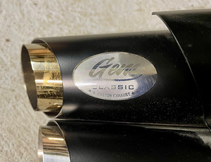 GEM Twin Exhaust Black CLASSIC Renzo Custom USA, (Honda CMX) (4 foto / 6)