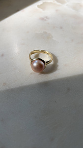 Ilus komplekt roosa pärlitega. Kullatud 18k (5 foto / 6)