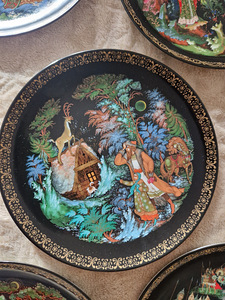 Vintaaž taldrik Palekh "Hõbekabja" (1 foto / 5)