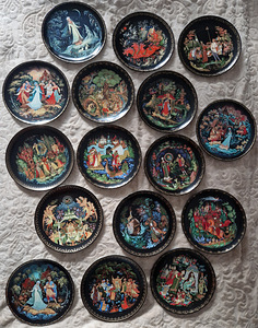 Vintage taldrik Palekh "Sadko" (4 foto / 5)