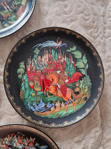 Vintage taldrik Palekh "Ruslan ja Ljudmila" (1 foto / 5)