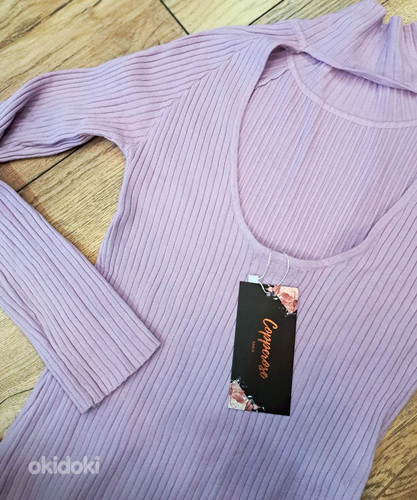 Новое светло-фиолетовое свитер-платье (S/M) (фото #3)