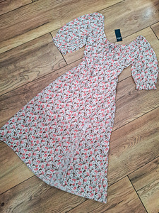 Uus armas lilleline Hollister kleit (S) viscose (3 foto / 6)