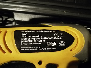 TITAN SEERIA KRAFT AKUTREL KOOS KOHVRI 2 AKUD (4 foto / 5)