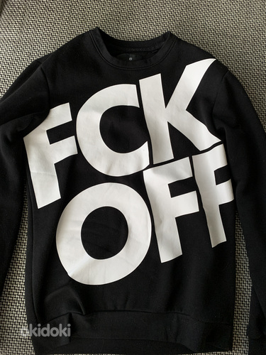 Black sweatshirt “FCK OFF” (foto #1)