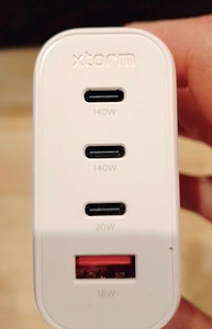 Toiteadapter Xstorm 140W GaN2 Ultra, 4x plugs (2 foto / 3)