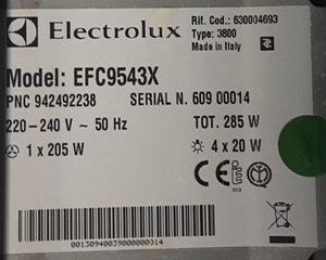 Kuppelõhupuhasti Electrolux EFC 9543 X (4 foto / 5)