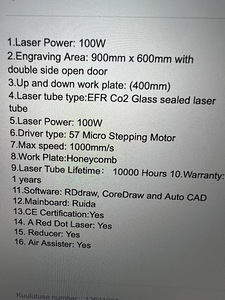 UUS! CO2 Laser 600*900 mm, 100-120w (5 foto / 5)