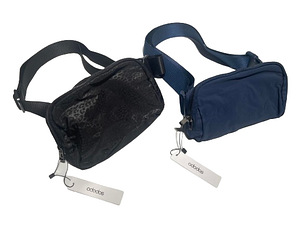 Unisex crossbody kott / vöökott / kõhukott (must ja sinine) (2 foto / 8)