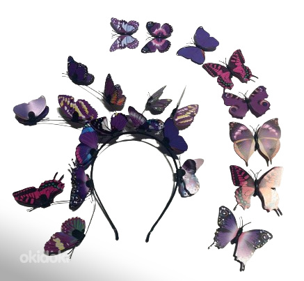 Головной убор бабочки / костюм эльфа или бабочки (фото #3)