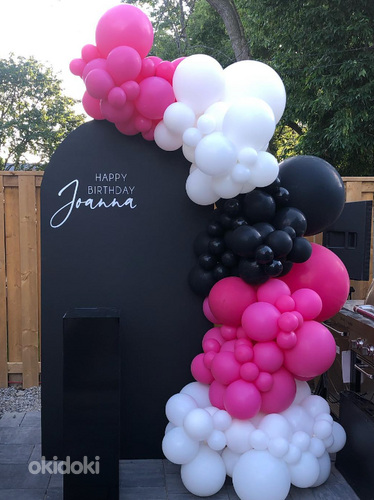 Арка из воздушных шаров на день рождения/парадная арка на свадьбу/фотостена (фото #8)