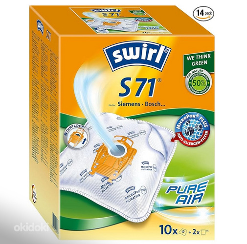 Мешок для пылесоса swirl S71, для пылесосов Siemens и Bosch (фото #1)
