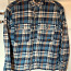 Фланелевая рубашка H&M размер 164 синий/креповый (фото #1)