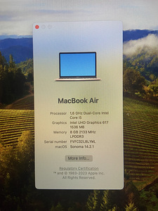 Macbook Air 2019 128gb GOLD (4 foto / 4)
