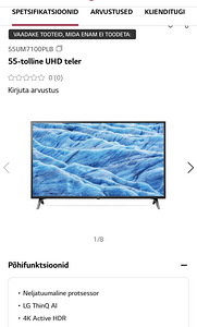 LG 55” teler (3 foto / 3)