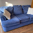 Красивое синее приличное кресло и диван (фото #2)