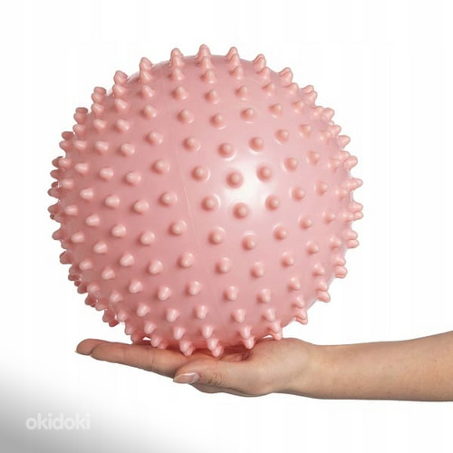 Сенсорный массажный мяч 20см, синий или розовый (фото #2)
