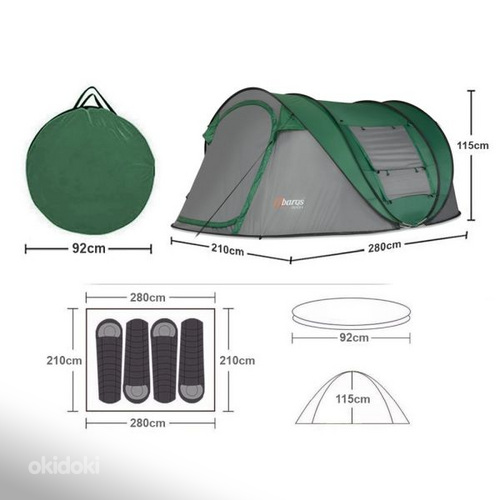 Палатка кемпинговая Quick6 POP-UP на 4 человека (фото #6)