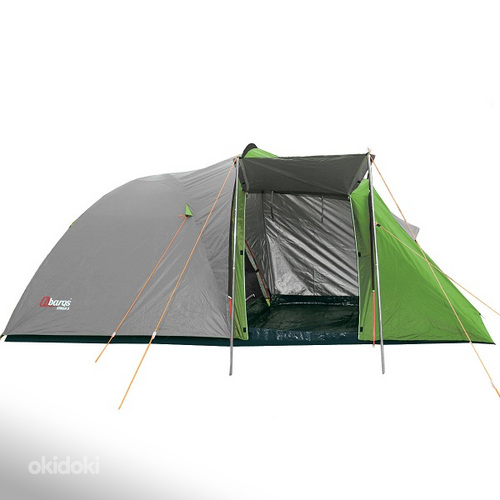 Палатка Stella3, серая/зеленая или зеленая/оранжевая (фото #1)