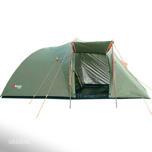 Палатка Stella3, серая/зеленая или зеленая/оранжевая (фото #2)