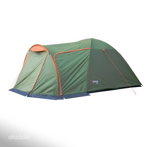 Палатка Vigo, 4-местная, серо/зеленый или зелено/оранжевый (фото #3)