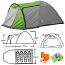 Палатка Vigo, 4-местная, серо/зеленый или зелено/оранжевый (фото #4)