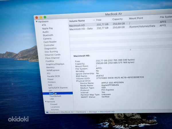 MacBook Air 2020, 13,3', 1,1GHz, i3, 8GB, 256GB Nagu uus! (foto #5)