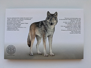 Eesti 2€ mündikaart 2021 Rahvusloom hunt (2 foto / 4)