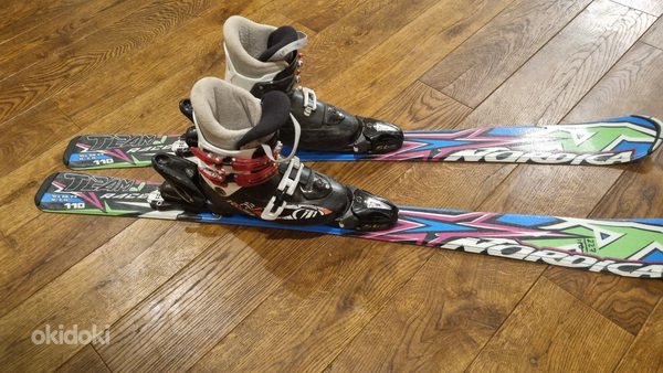 Комплект горных лыж (лыжи, ботинки, палки) детский (до 8 лет (фото #2)